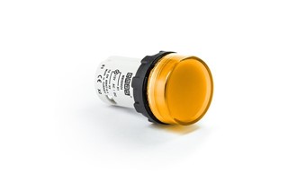 MB Series Plastic with LED 12V AC/DC Yellow 22 mm Pilot